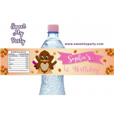 Turkey birthday water bottle labels,(001) Turkey birthday water bottle labels,(001)